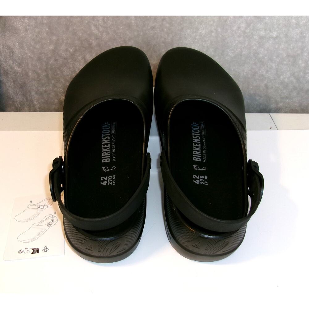 Birkenstock Black Slip-On Clogs with Back Strap - Picture 5 of 5